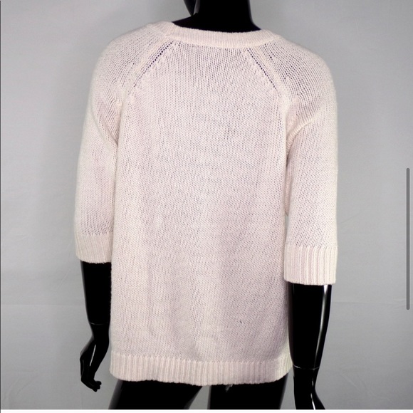 Lane Bryant 3/4 Sleeve Ivory Sweater w/ Heart - Picture 4 of 7